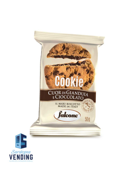 COOKIES FALCONE GIANDUIA E CIOCCOLATO g 50x40 pz