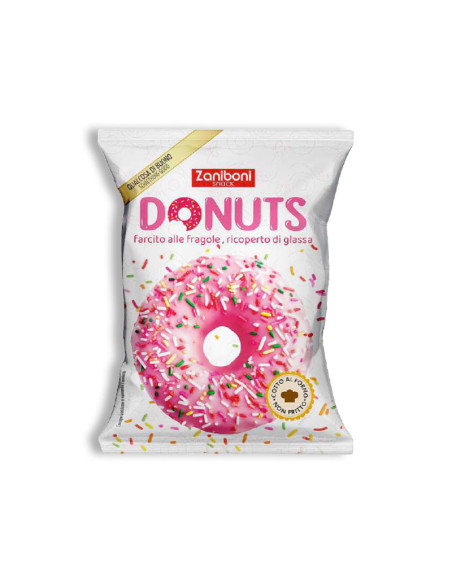 DONUT FRAGOLA RIPIENO g 60x18 pz
