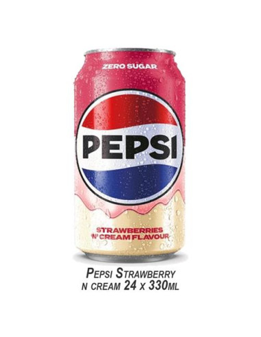 PEPSI STRAWBERRY&CREAM  ml 330x24 pz