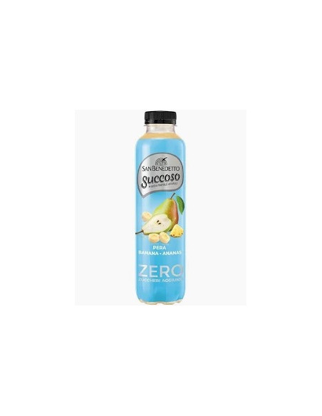 SAN BENEDETTO SUCCOSO ZERO - PERA - BANANA - ANANAS ml 400x12 pet